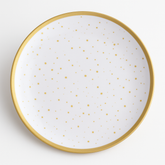Elegant Gold-Trimmed Melamine Dinner Plate - 10.5"